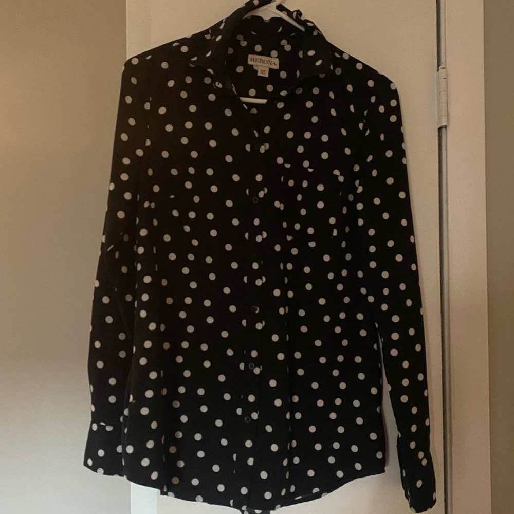 Merona Polkadotted Dress Shirt - Picture 4 of 5